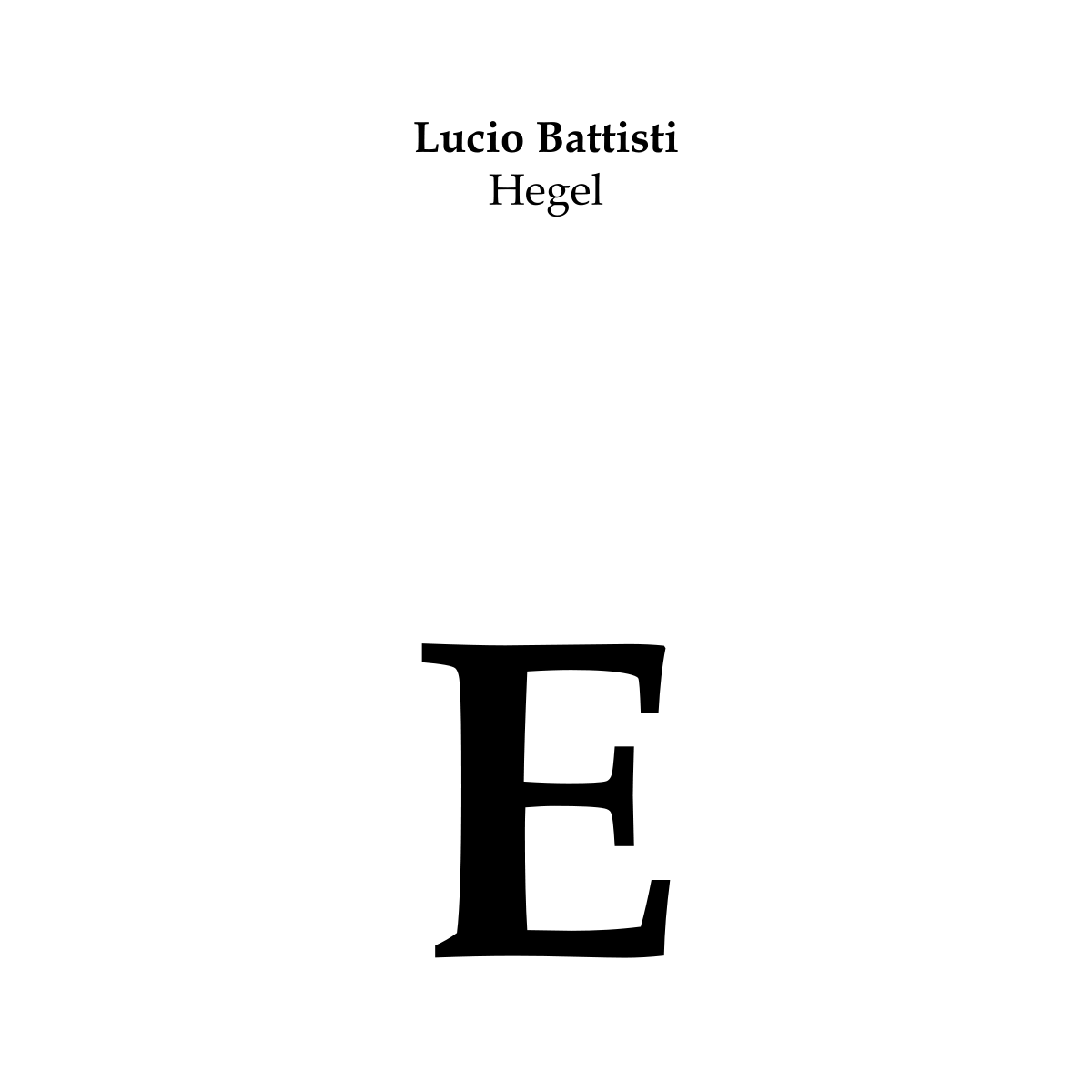 HEGEL - LUCIO BATTISTI
